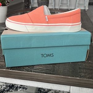 Toms, Alpargata Fenix Slip-on Peach Pink Washed Canvas